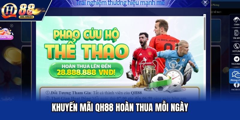 Khuyến mãi QH88 hoàn thua mỗi ngày